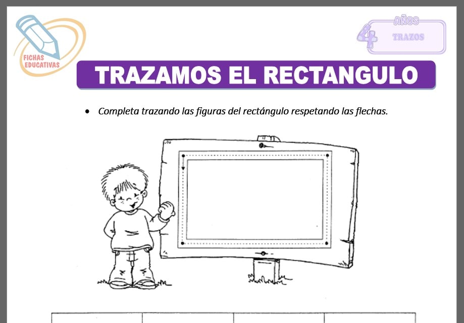 Trazamos el rectángulo para cuatro años