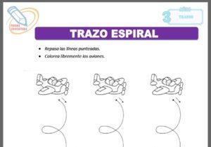 Trazo espiral para tres años