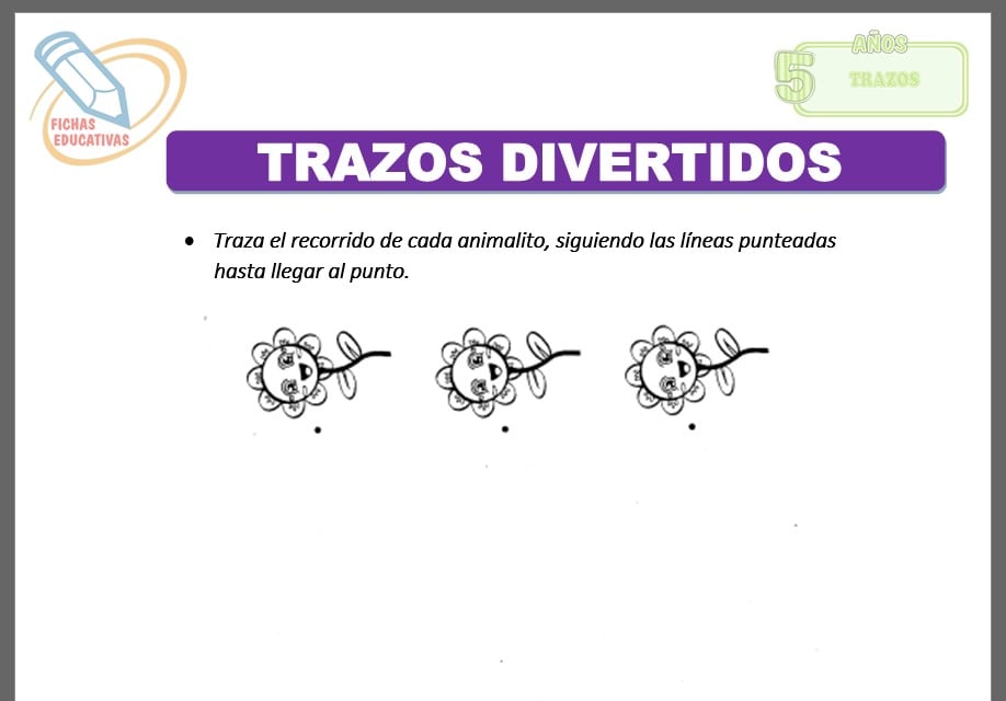 Trazos divertidos para cinco años