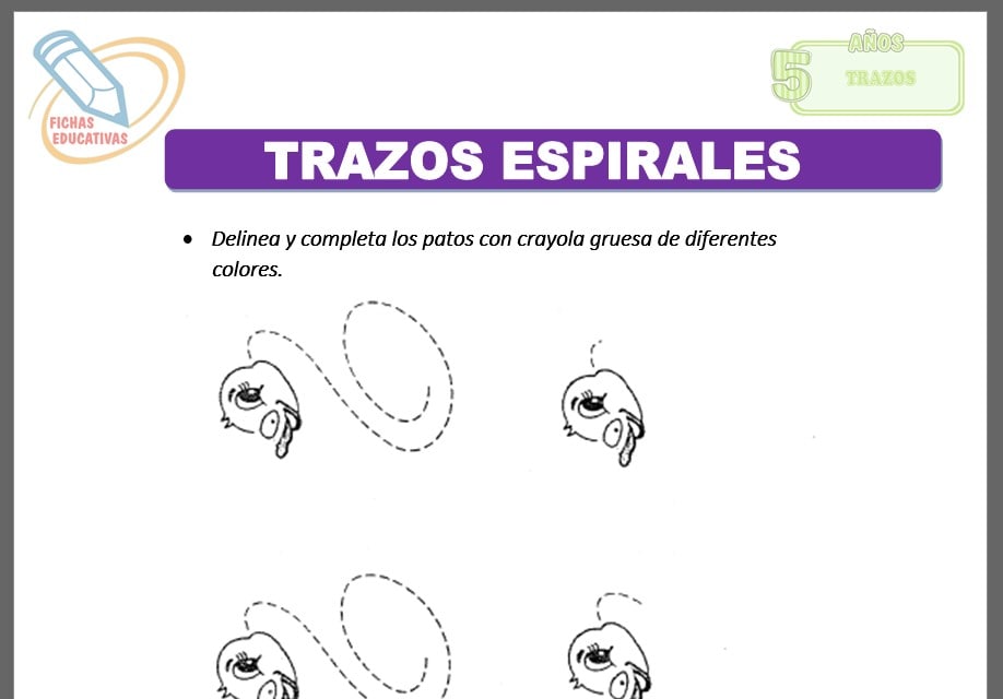 Trazos espirales para cinco años