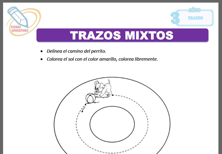 Trazos mixtos para tres años