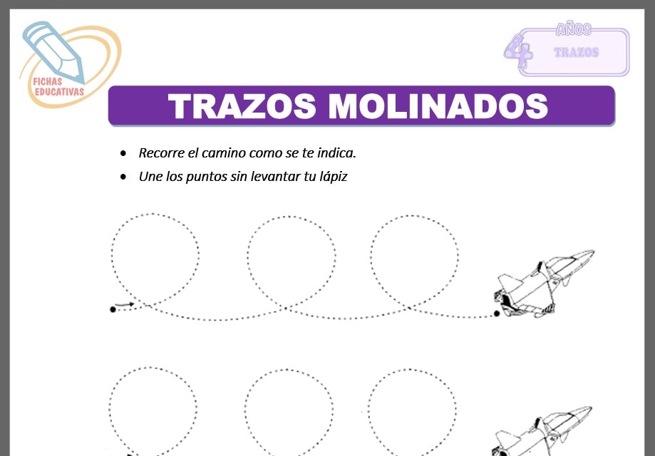 Trazos molinados para cuatro años