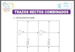 Trazos rectos combinados para tres años