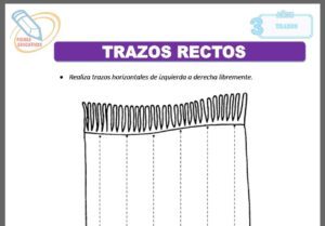 Trazos rectos para tres años