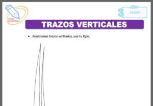 Trazos verticales para tres años