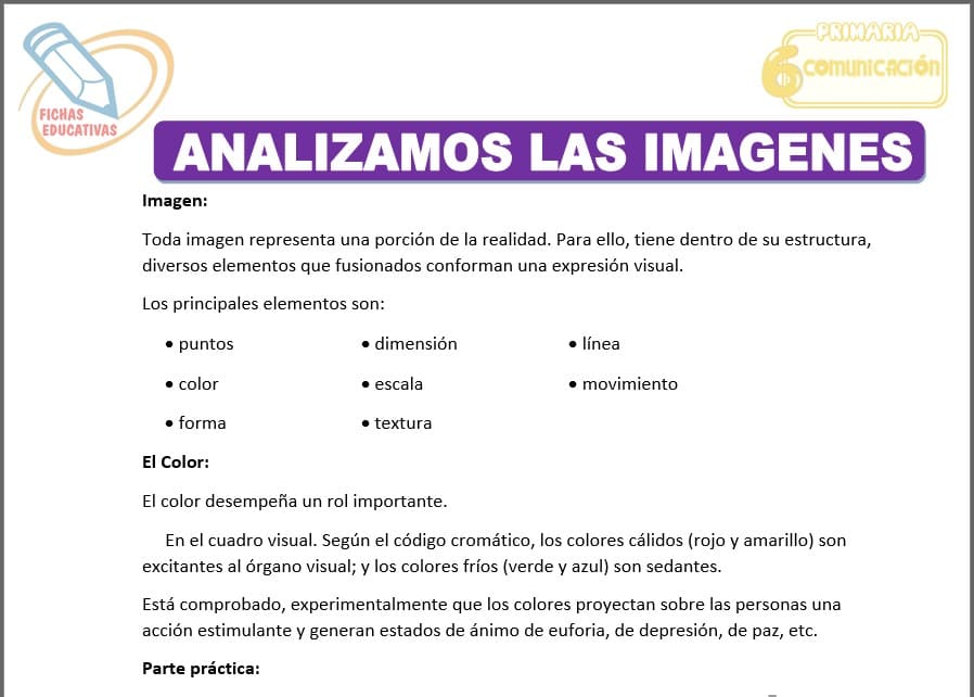 Analizamos las imágenes para sexto de primaria
