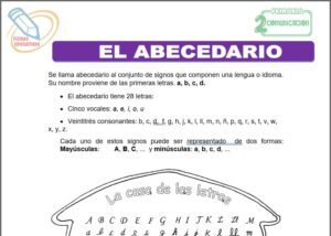 El abecedario para segundo de primaria