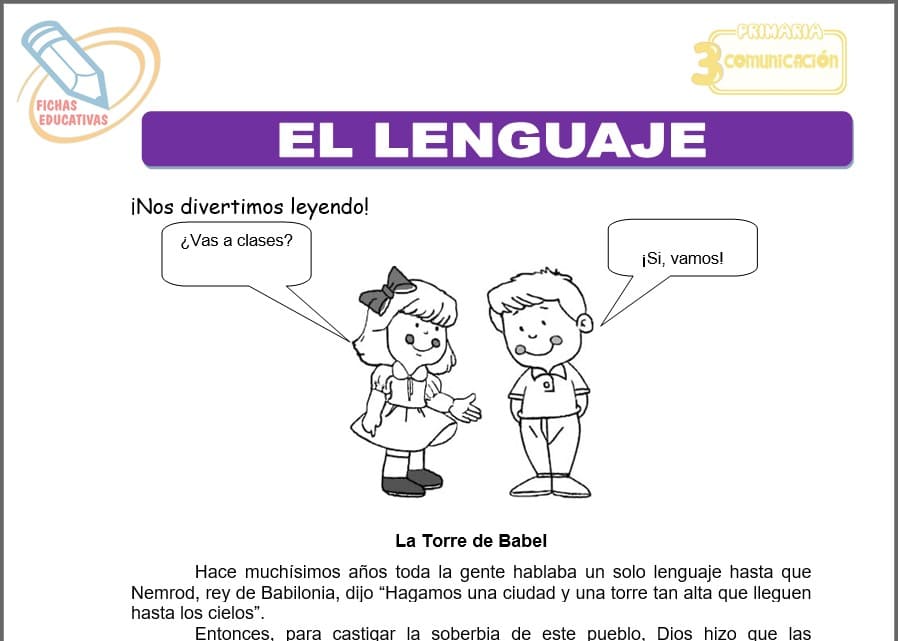 El lenguaje para tercero de primaria