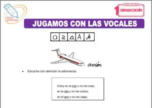 Jugamos con las vocales para primero de primaria