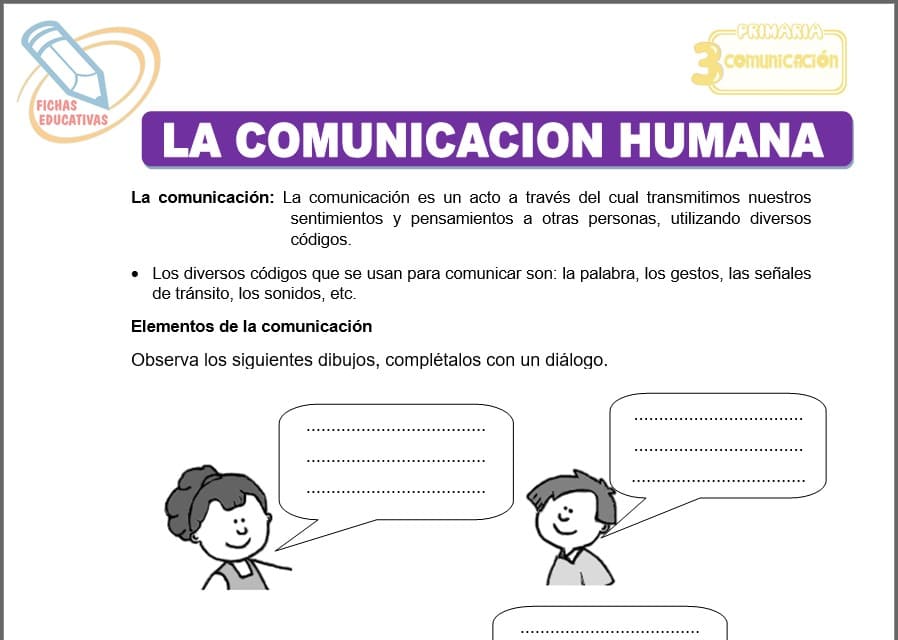 La comunicación humana para tercero de primaria