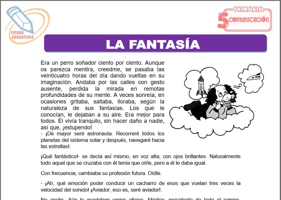 La fantasía para quinto de primaria