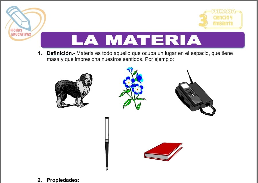 La materia para tercero de primaria