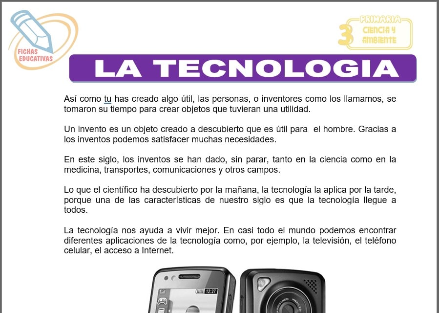 La tecnología para tercero de primaria