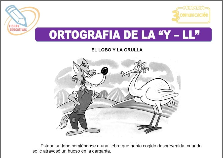Ortografía de la “Y – ll” para tercero de primaria