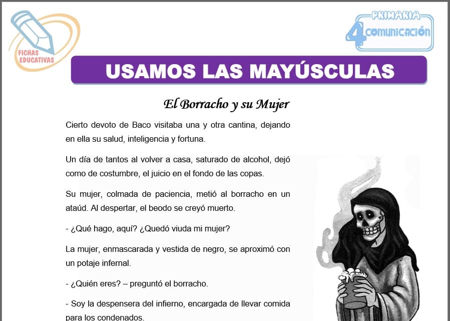 Usamos las mayúsculas para cuarto de primaria