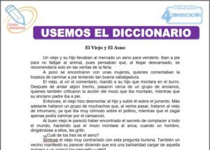 Usemos el diccionario para cuarto de primaria