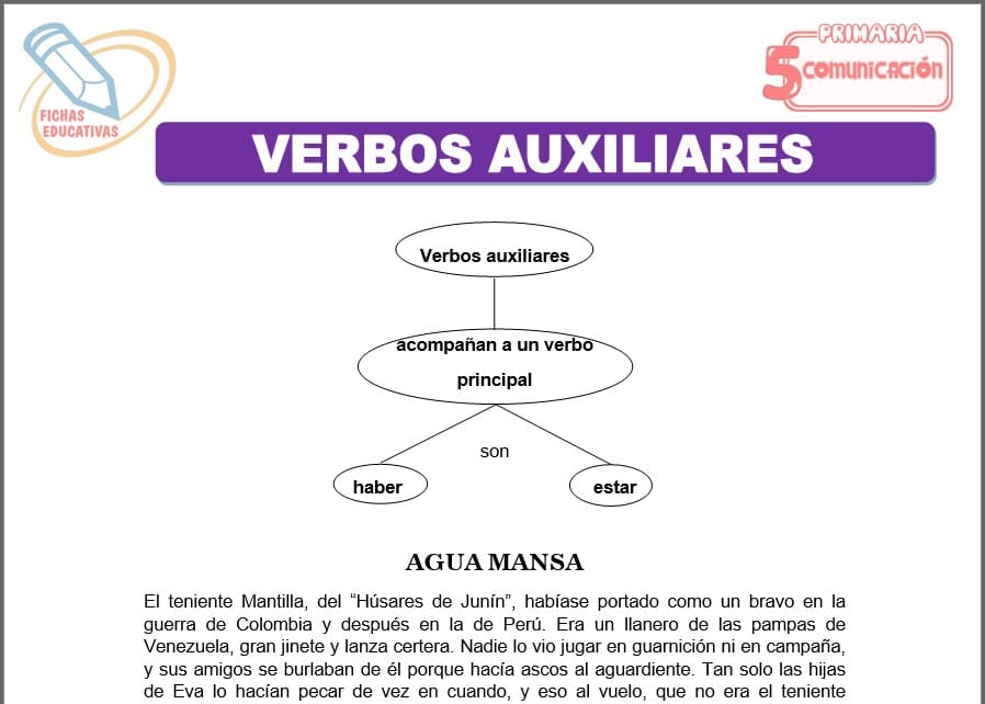 Verbos auxiliares para quinto de primaria