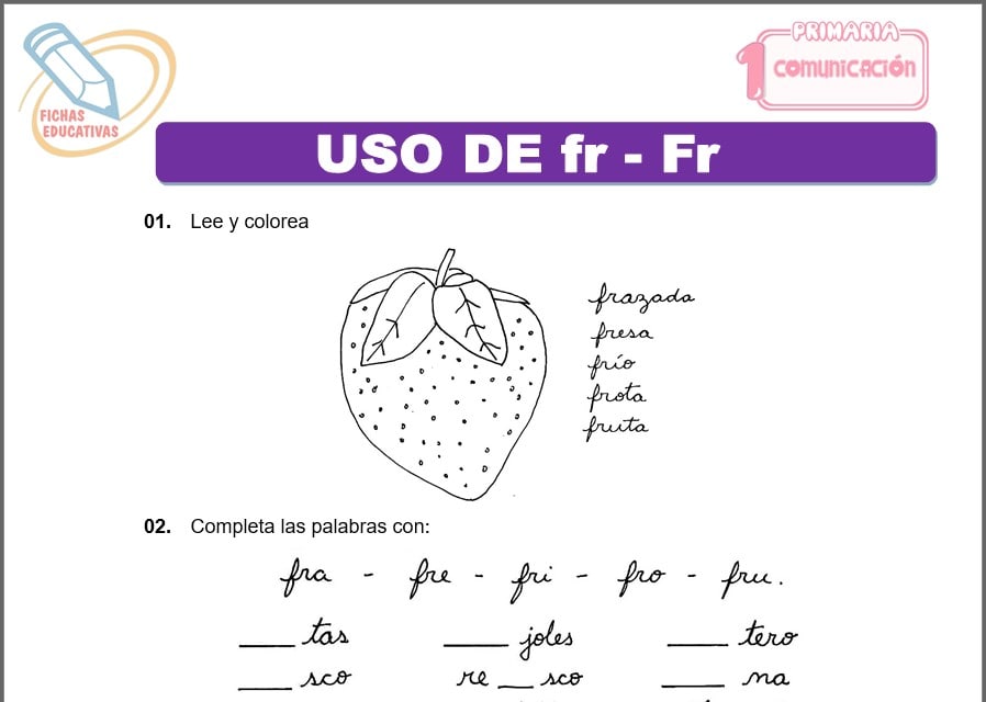 uso de fr - Fr para primero de primaria