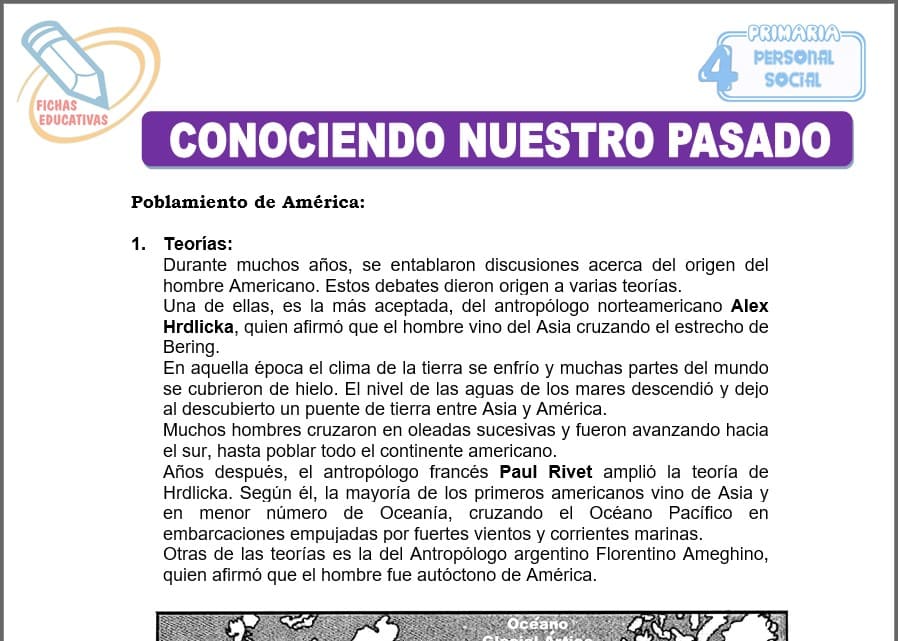 Conociendo nuestro pasado para cuarto de primaria