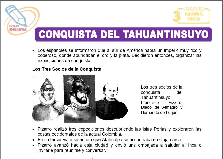 Conquista del Tahuantinsuyo para tercero de primaria