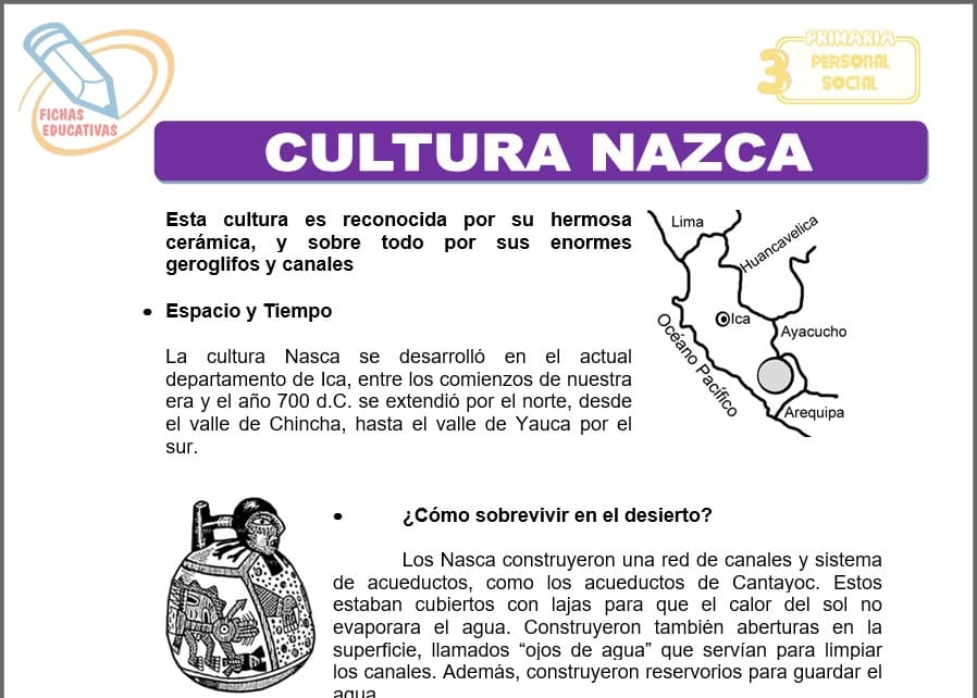 Cultura nazca para tercero de primaria