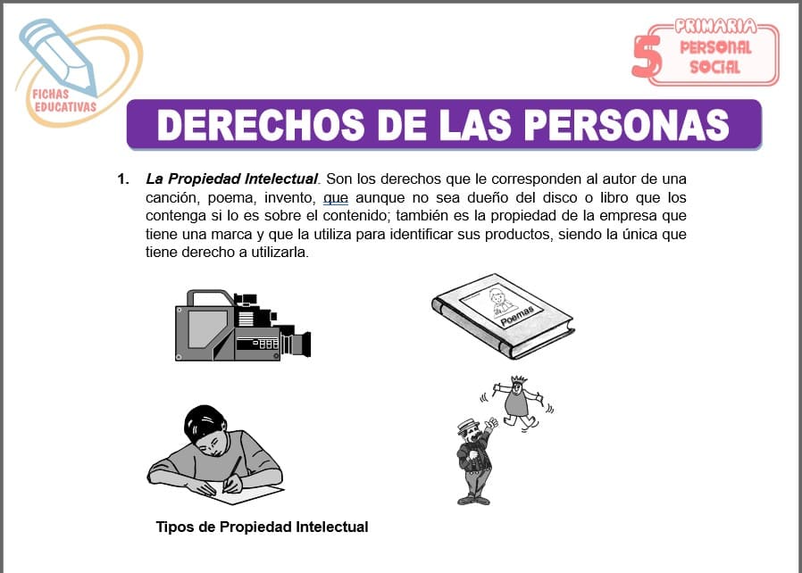 Derechos de las personas para quinto de primaria