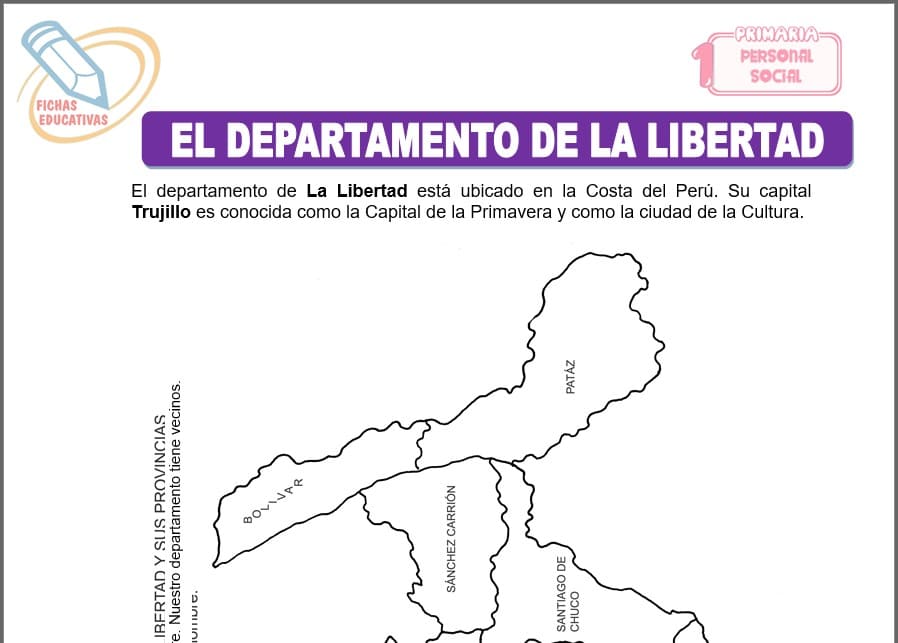 El departamento de la libertad para primero de primaria
