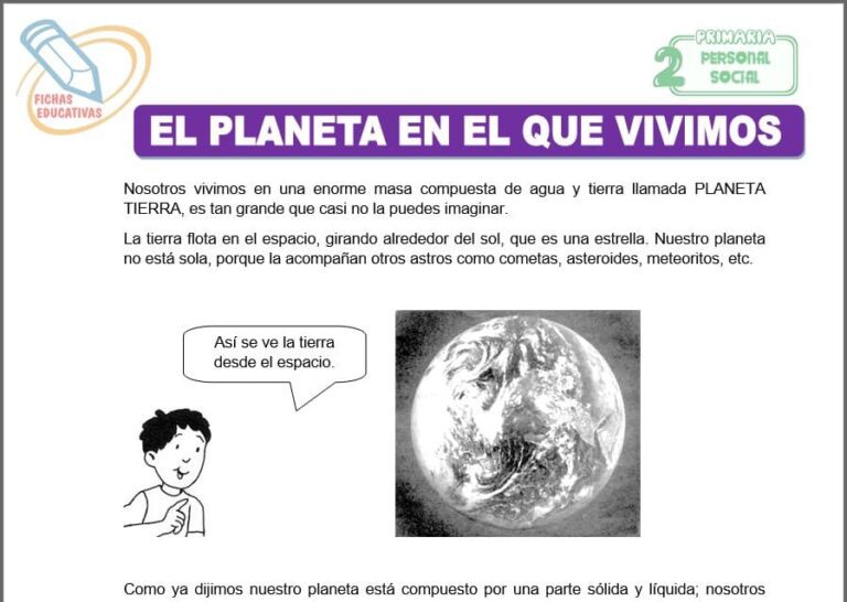 El planeta en el que vivimos para Segundo de Primaria