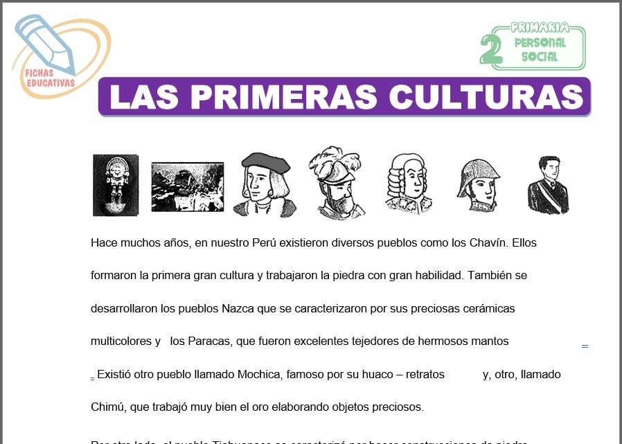Las primeras culturas para segundo de primaria