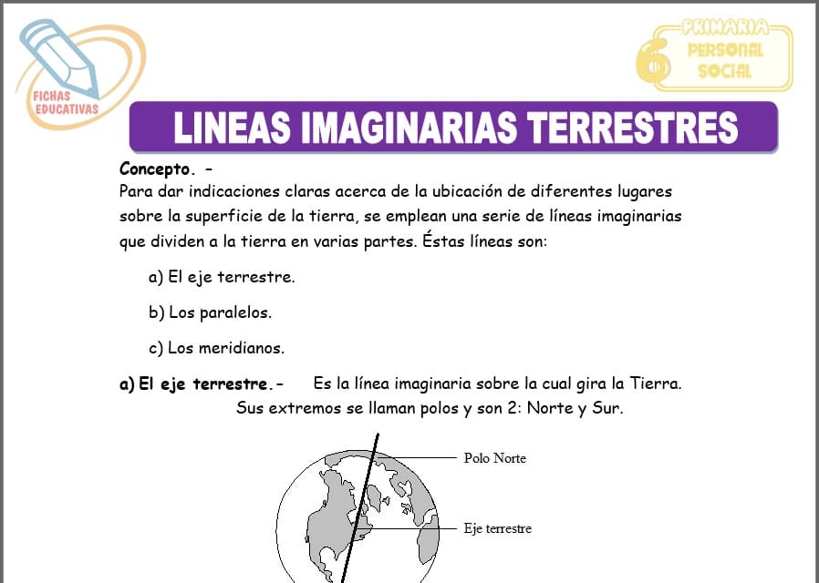 Líneas imaginarias terrestres para sexto de primaria