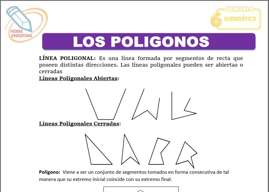 Los polígonos para sexto de primaria