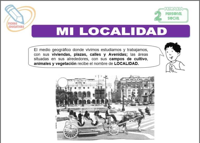 Mi localidad para Segundo de Primaria - Fichas Educativas
