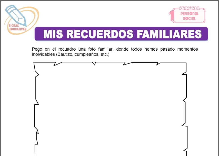 Mis recuerdos familiares para primero de primaria