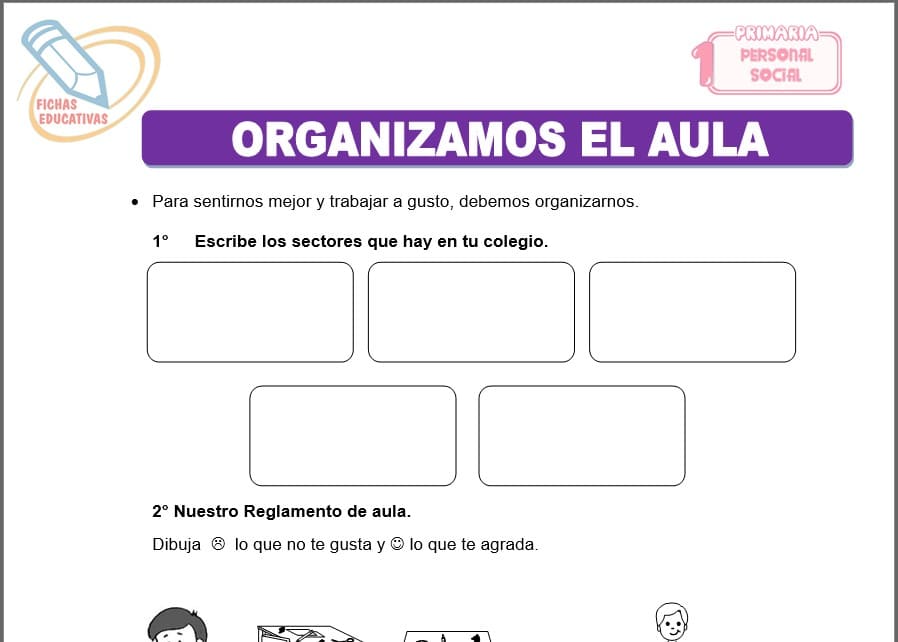 Organizamos el aula para primero de primaria