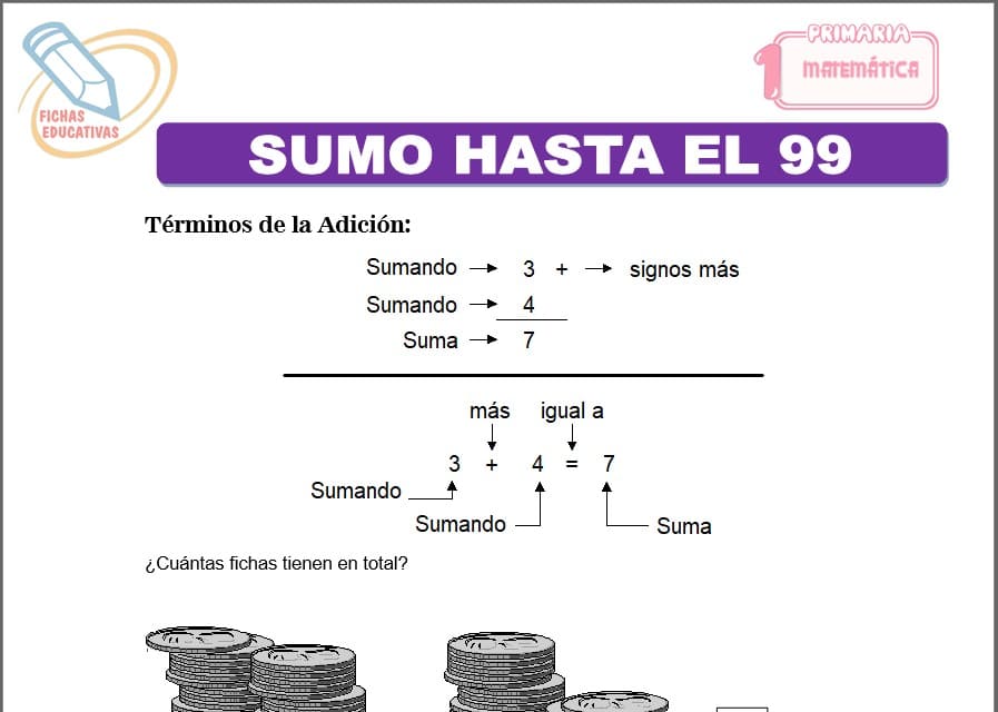 Sumo hasta el 99 para primero de primaria