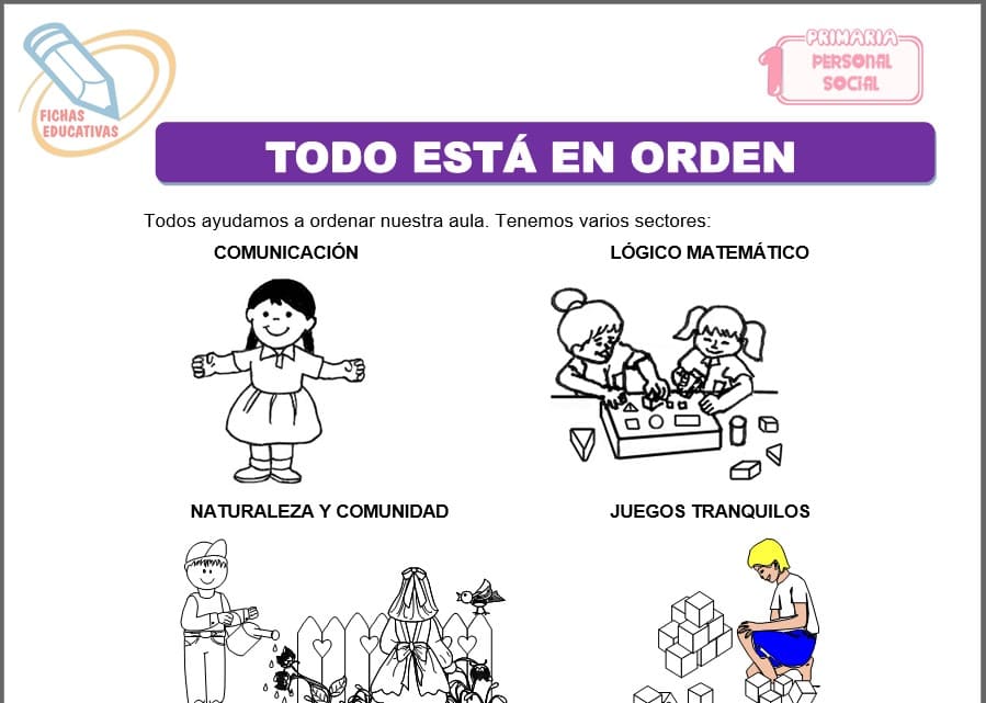 Todo está en orden para primero de primaria